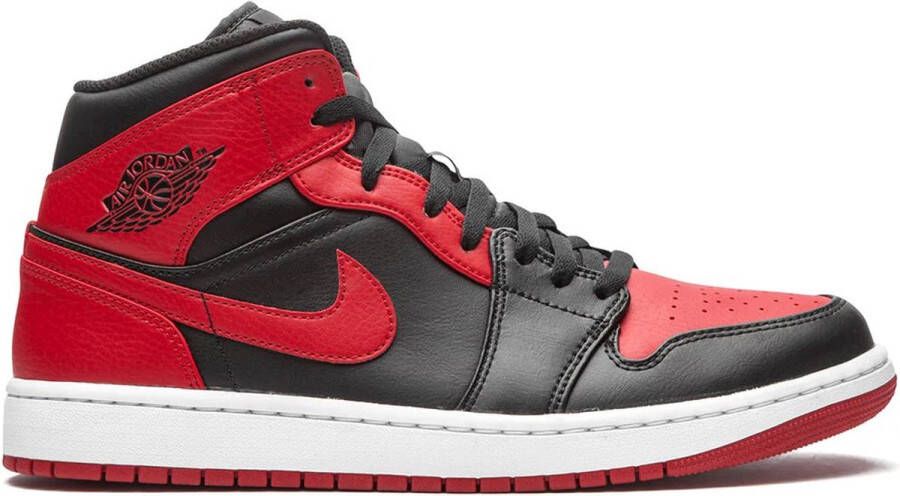 Nike Air Jordan 1 Mid Black Gym Red-White Banned