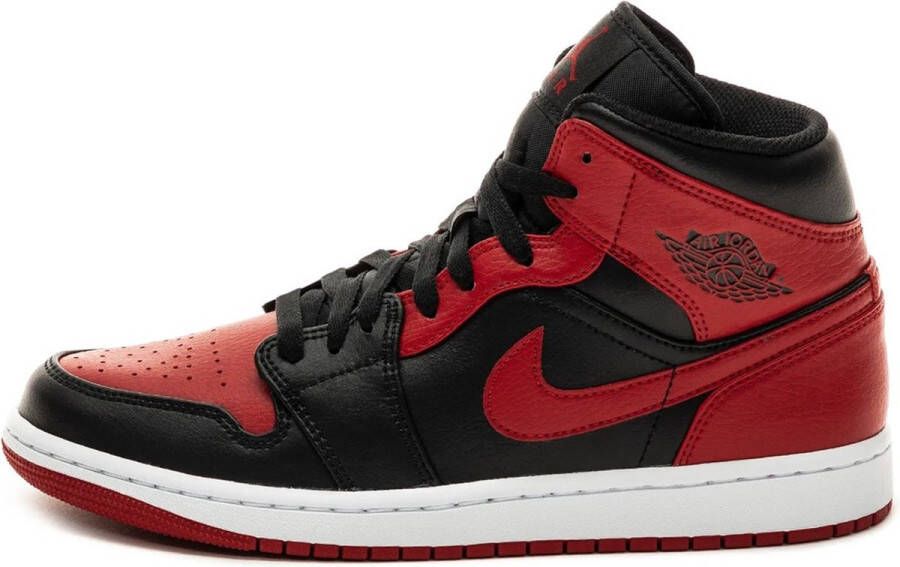 Nike Air Jordan 1 Mid Black Gym Red-White Banned