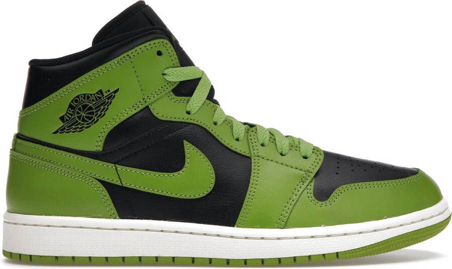 Nike Air Jordan 1 Mid Dames Sneakers Groen Zwart - Foto 1