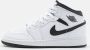 Jordan Kinderschoenen Air 1 Mid White White Black Black - Thumbnail 4