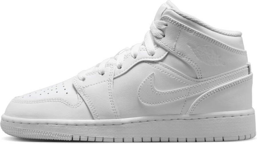 Nike Air Jordan 1 MID (GS) Triple White Kinder Sneakers