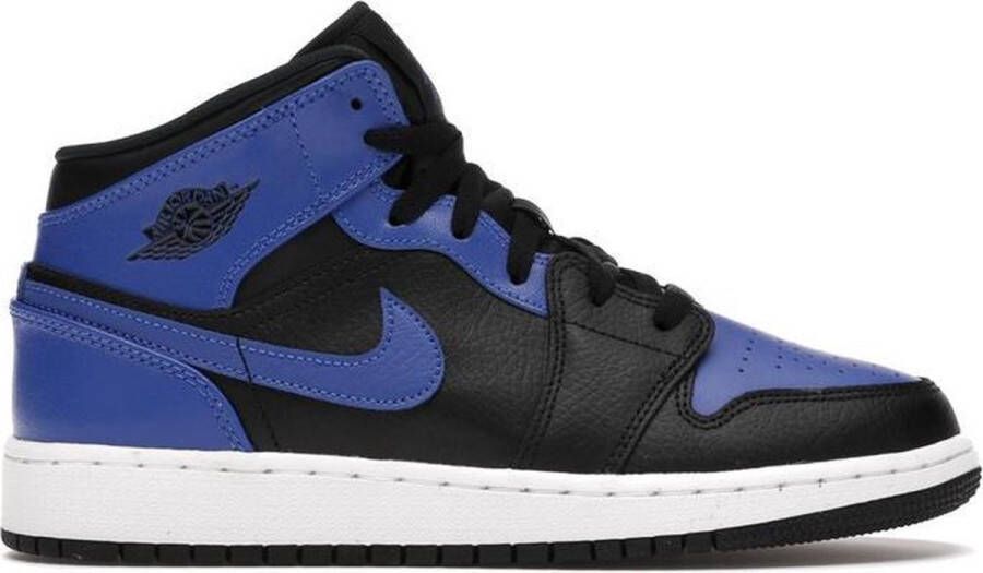 Nike Air Jordan 1 Mid (GS) Black Hyper Royal-White