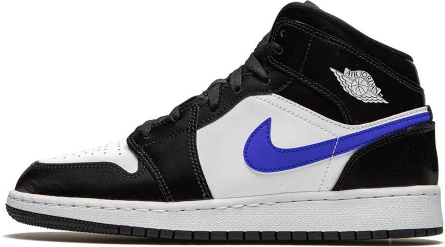 Nike Air Jordan 1 Mid (GS) White Racer Blue-Black