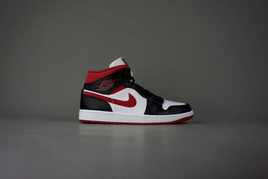 Air jordan 1 mid rood fashion wit