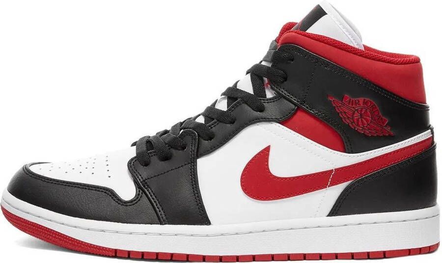 Nike Air Jordan 1 Mid Gym Red Black White 554724-122 Rood;Zwart;Wit Schoenen