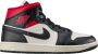 Jordan Wmns Air 1 Mid Basketball Schoenen black gym red sail maat: 42.5 beschikbare maaten:42.5 - Thumbnail 1