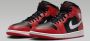 Nike Air Jordan 1 Mid Heren Sneakers “ Rood Zwart Wit Doos zonder deksel - Thumbnail 1