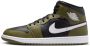 Jordan Herenschoenen Air 1 Mid Black Medium Olive Sail White- Heren Black Medium Olive Sail White - Thumbnail 1