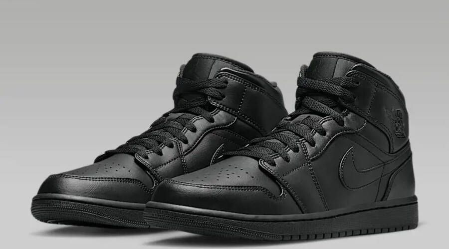 Jordan Air 1 Mid Basketball Schoenen black black black maat: 44.5 beschikbare maaten:41 42.5 40 43 44.5 45 46 40.5 47