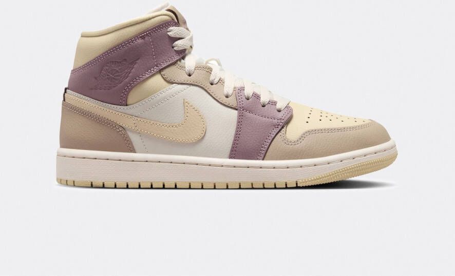 Jordan Air 1 Mid Dames Light Orewood Brown Khaki Taupe Grey Team Gold- Dames Light Orewood Brown Khaki Taupe Grey Team Gold