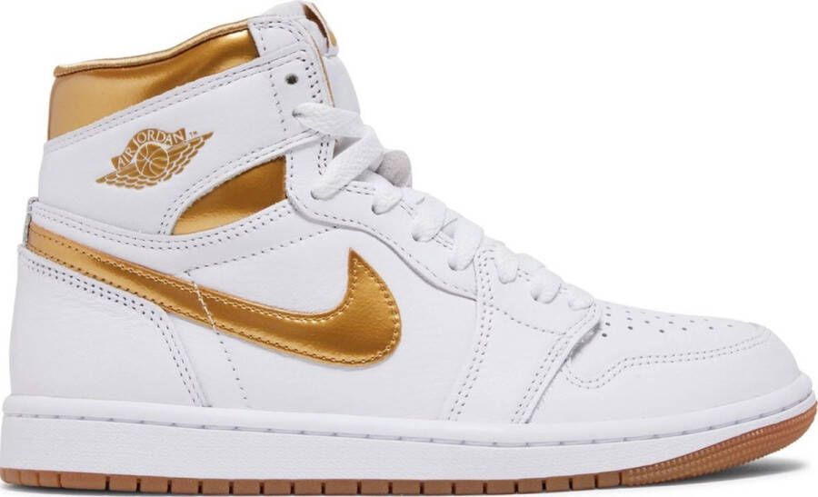 Nike Air Jordan 1 Retro High OG Metallic Gold Sneakers Wit Metallic Goud