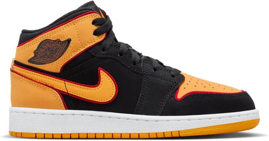 Nike Air Jordan 1 Mid SE Black Vivid Orange (GS) FJ4924