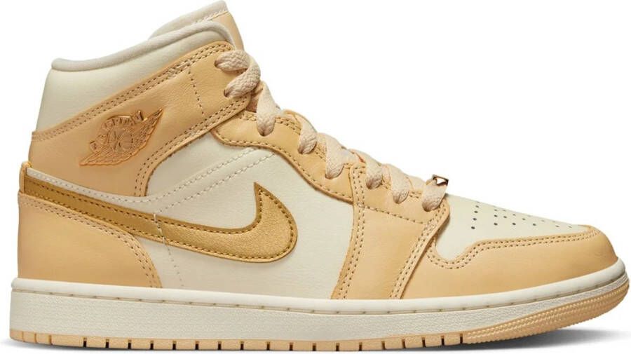 Nike Air Jordan 1 Mid SE Pale Vanilla Gold Sneakers Dames