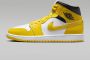 Jordan Damesschoenen Air 1 Mid White Black Vivid Sulphur- Dames White Black Vivid Sulphur - Thumbnail 4