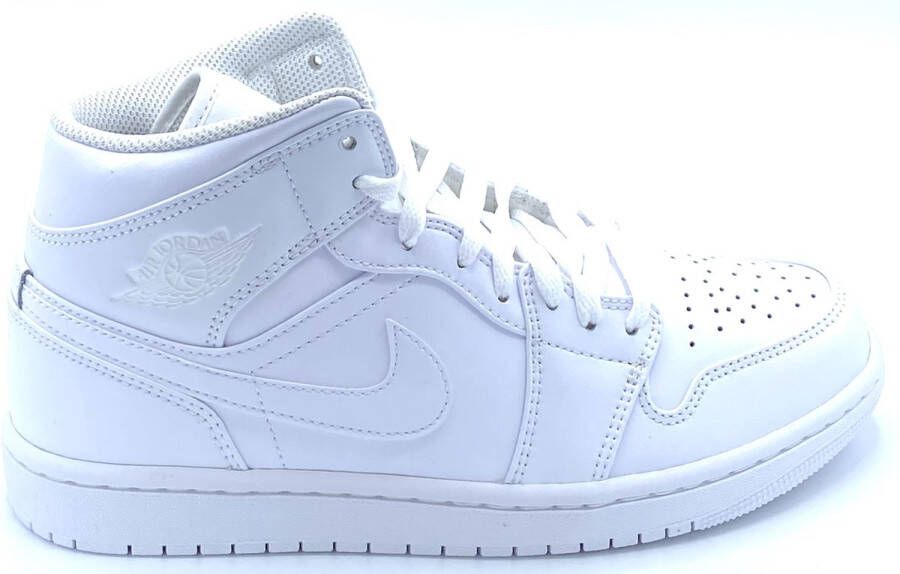 Jordan Air 1 Mid Basketball Schoenen white white white maat: 47.5 beschikbare maaten:41 42.5 43 44.5 45 46 47.5 45.5