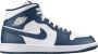 Jordan Air 1 Mid Basketball Schoenen mid white metallic gold obsidian maat: 44.5 beschikbare maaten:44.5 - Thumbnail 1