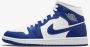 Nike Air Jordan 1 Mid White Hyper Royal-White Kentucky BQ6472 - Thumbnail 2