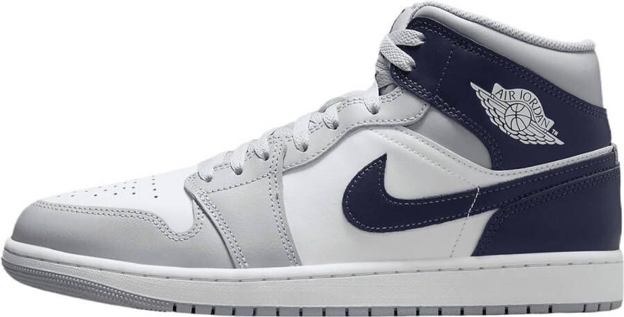 Nike Air Jordan 1 Mid White Midnight Navy-Wolf Grey (DQ8426 104)