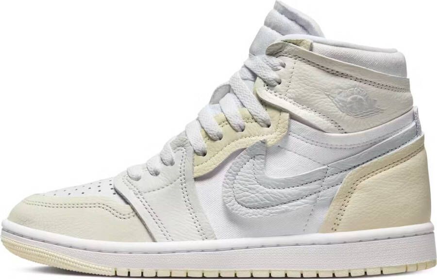 Nike Air Jordan 1 MM High Dames Sneakers Wit Licht Geel