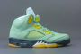 Jordan Air 5 Retro Jade Horizon Desert Sand Light Silver Schoenmaat 42 1 2 Sneakers DC7501 300 - Thumbnail 4