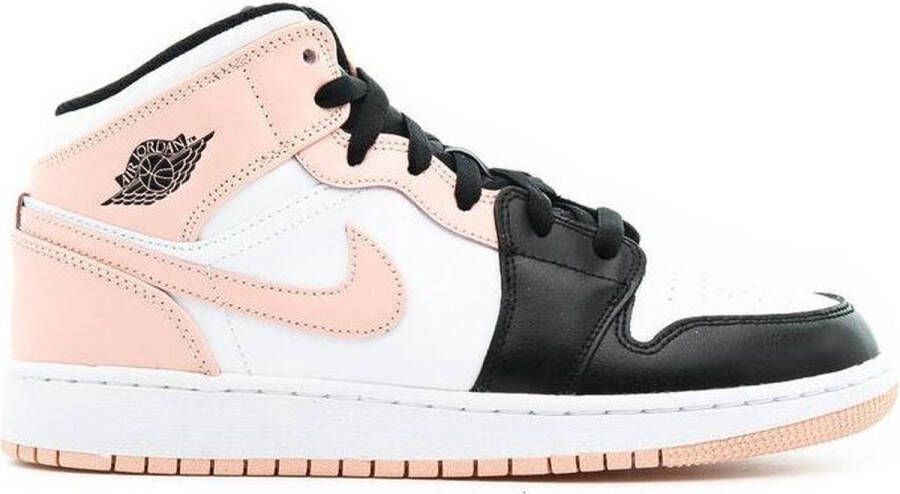 Nike Air Jordan Mid 'White Arctic Orange-Black' (GS) 554725-133- roze zwart wit sneakers hoog