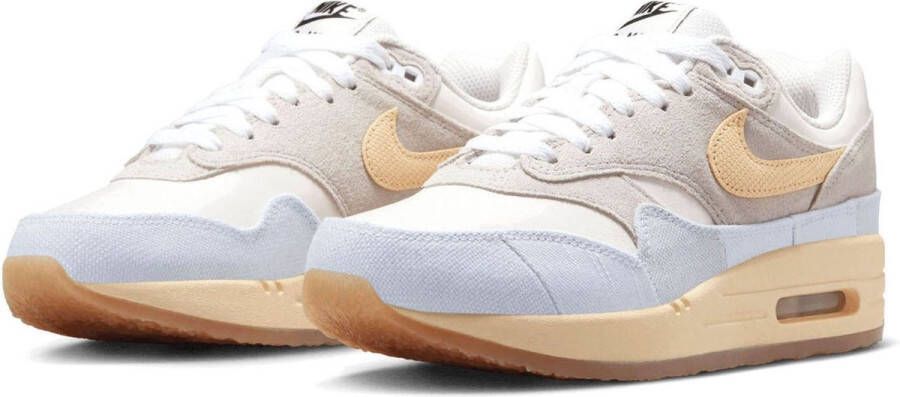 Nike Air Max 1 '87 Crepe Light Bone (womens) FJ4735-001 pastelkleuren geel blauw beige grijs sneakers laag