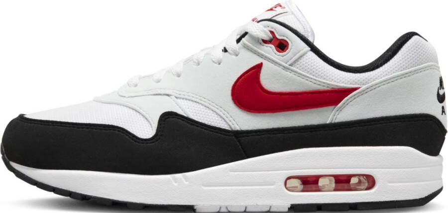 Nike Air Max 1 Running Schoenen white university red pure platinum black maat: 42.5 beschikbare maaten:42.5 43 45