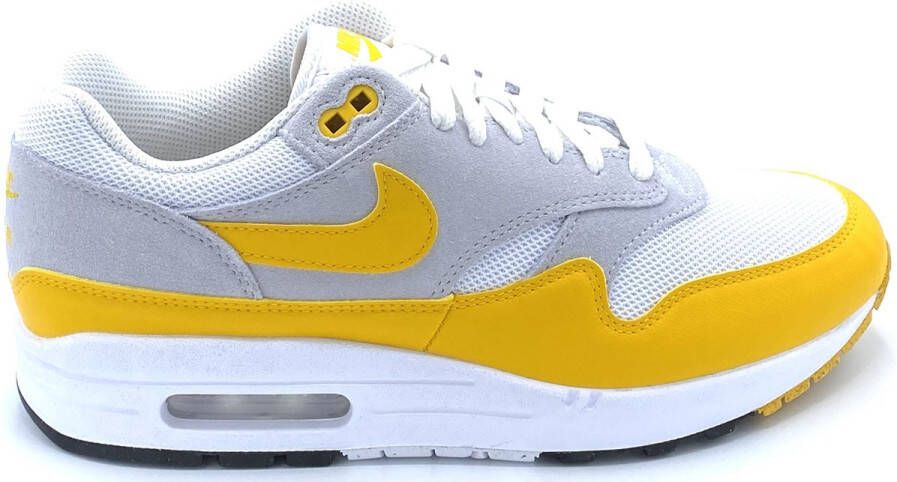 Nike Herenschoenen Air Max 1 Essential White Pure Platinum Black University Gold- Heren White Pure Platinum Black University Gold