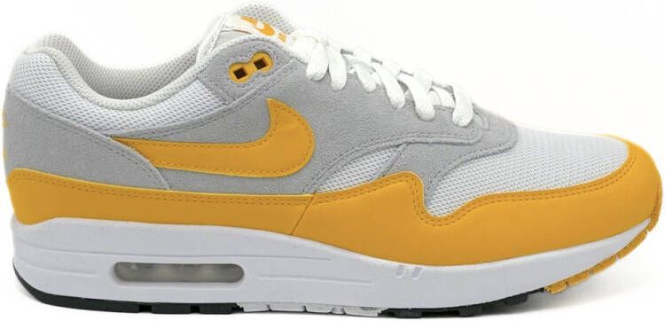 Nike Herenschoenen Air Max 1 Essential White Pure Platinum Black University Gold- Heren White Pure Platinum Black University Gold