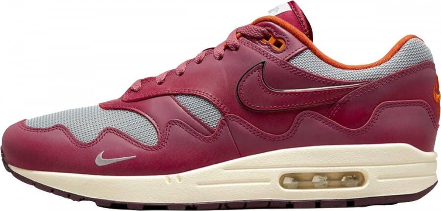 Nike Air Max 1 Patta Waves Rush Maroon (with Bracelet) DO9549-001 Metallic Silver;Rush Maroon Schoenen