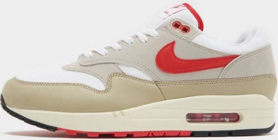 Nike Air Max 1 SC White Cream II Limestone University Red- White Cream II Limestone University Red