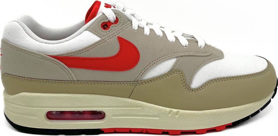 Nike Air Max 1 SC White Cream II Limestone University Red- White Cream II Limestone University Red