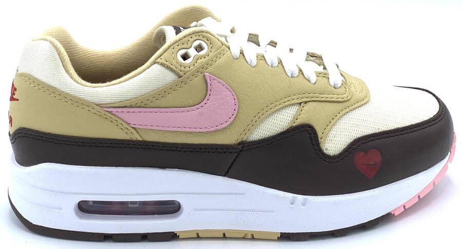 Nike Wmns Air Max 1 '87 Sneakers Dames sesame med soft pink cocnut milk maat: 41 beschikbare maaten:36.5 37.5 36 38.5 39 40.5 41