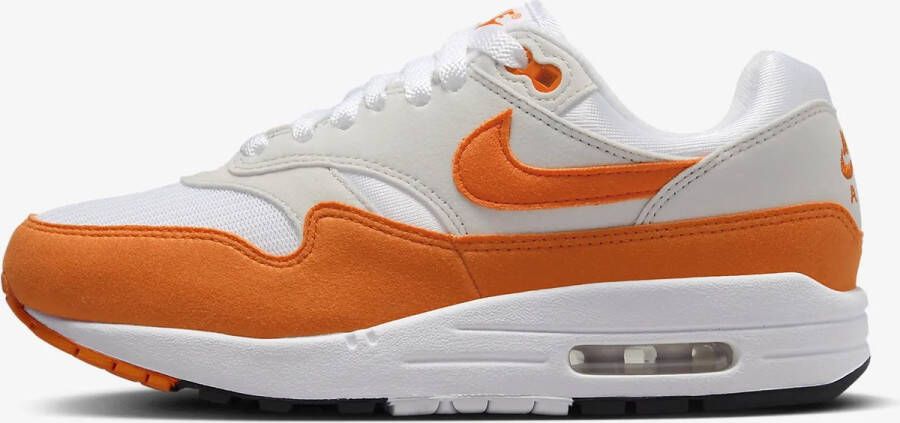 Nike Air Max 1 WMNS 'Safety Orange' Sneakers Unisex Neutral Grey Wit Zwart Safety Orange