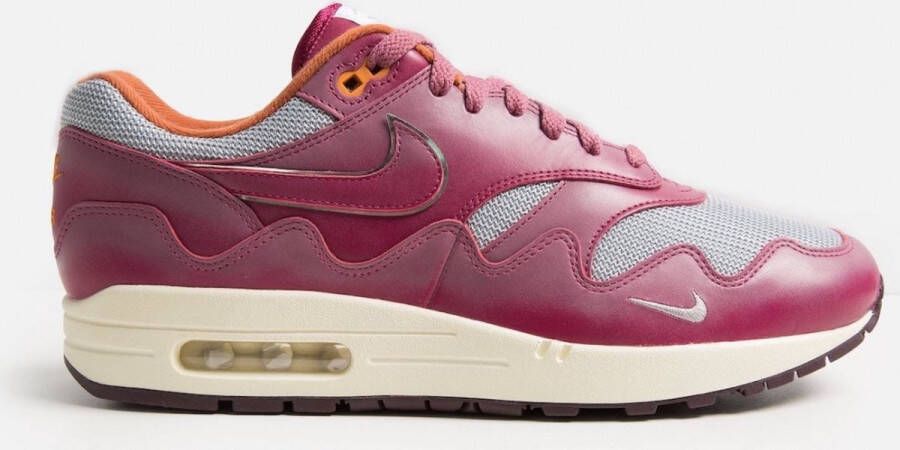 Nike Air Max 1 Patta Waves Rush Maroon (with Bracelet) DO9549-001 Metallic Silver;Rush Maroon Schoenen