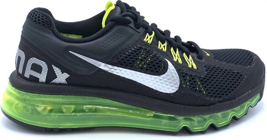 Nike Kinderschoenen Air Max 2013 Black Volt Metallic Silver Black Volt Metallic Silver