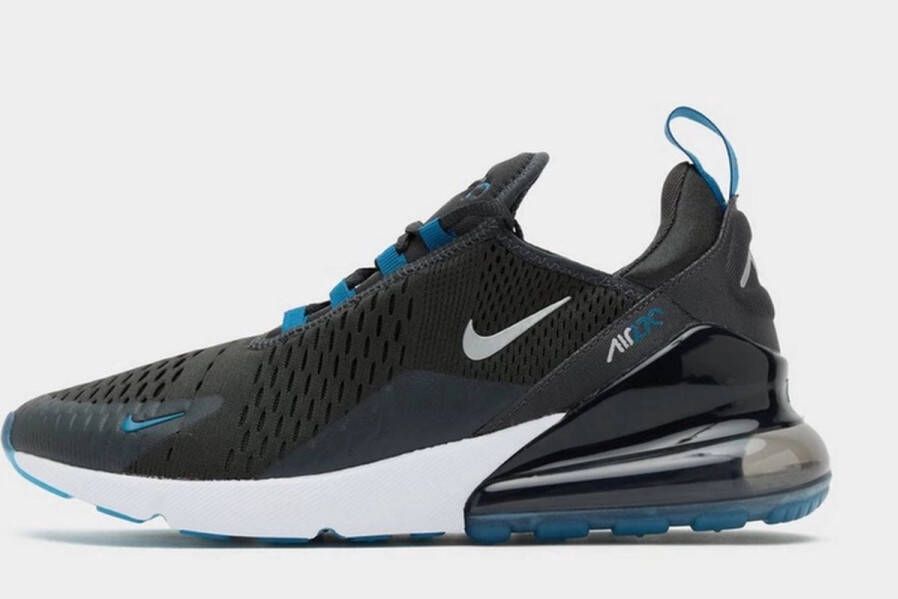 Nike Air Max 270 Anthracite Industrial Blue Sneakers Mannen Zwart Blauw Wit