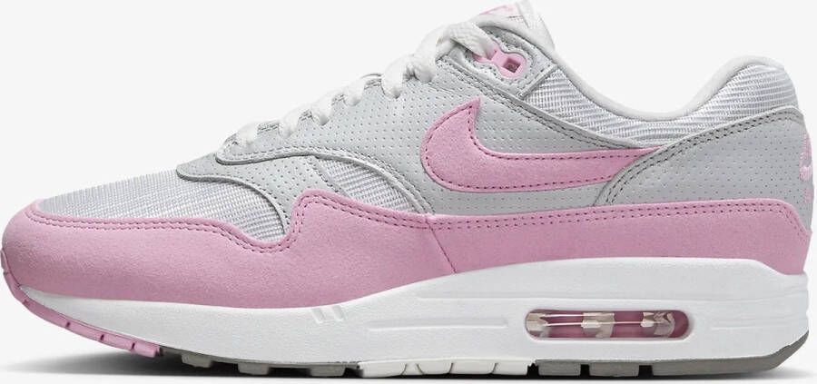 Nike Air Max 1 '87 Wmns Pink Rise Sneakers Dames Metallic Platinum Summit White Pink Rise