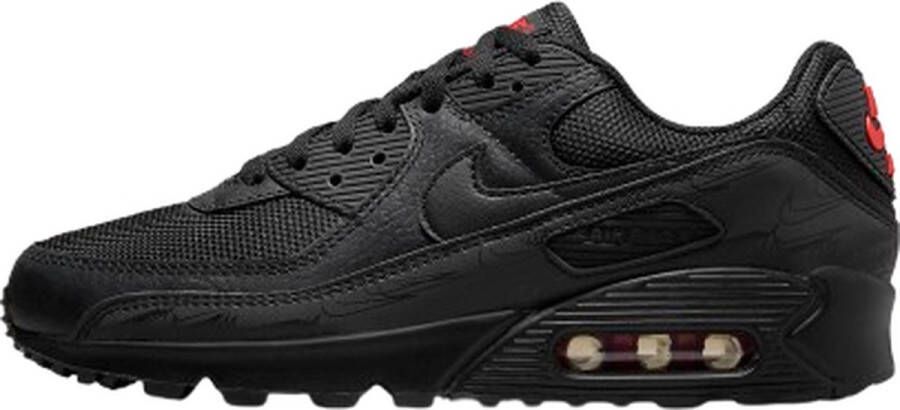 Nike Air Max 90 Black Light Crimson Black- Black Light Crimson Black