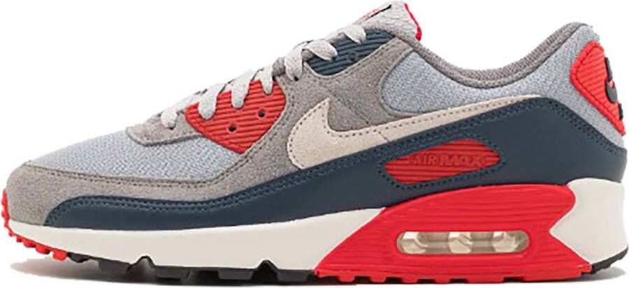 Nike Air Max 90 Heren Sneakers Grijs-Rood