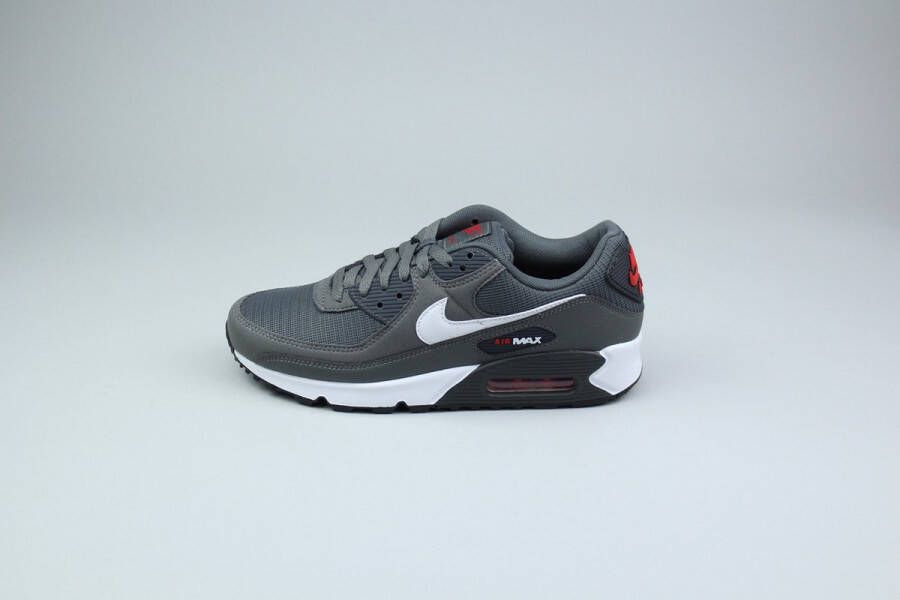 Nike Herenschoenen Air Max 90 Iron Grey University Red Anthracite White- Heren Iron Grey University Red Anthracite White