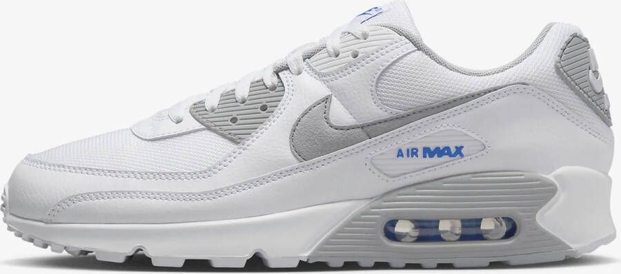 Nike Air Max 90 Laser Blue Sneakers Mannen Wit Grijs Blauw