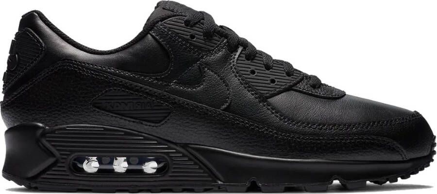 Nike Air Max 90 Leather Heren Sneakers Black Black-Black