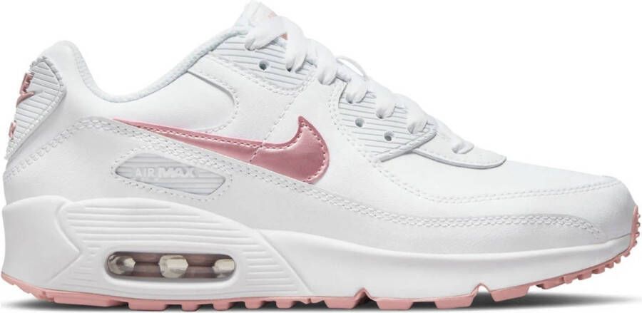 Nike Air Max 90 Leather GS n Sneakers Sportschoenen Schoenen Wit CD6864