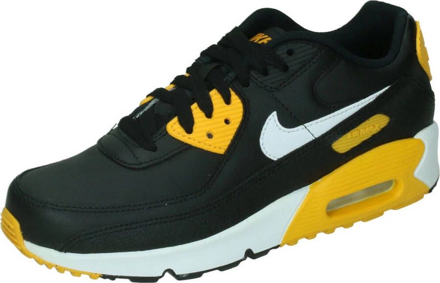 Nike Air Max 90 Leather Junior Black University Gold White Kind Black University Gold White