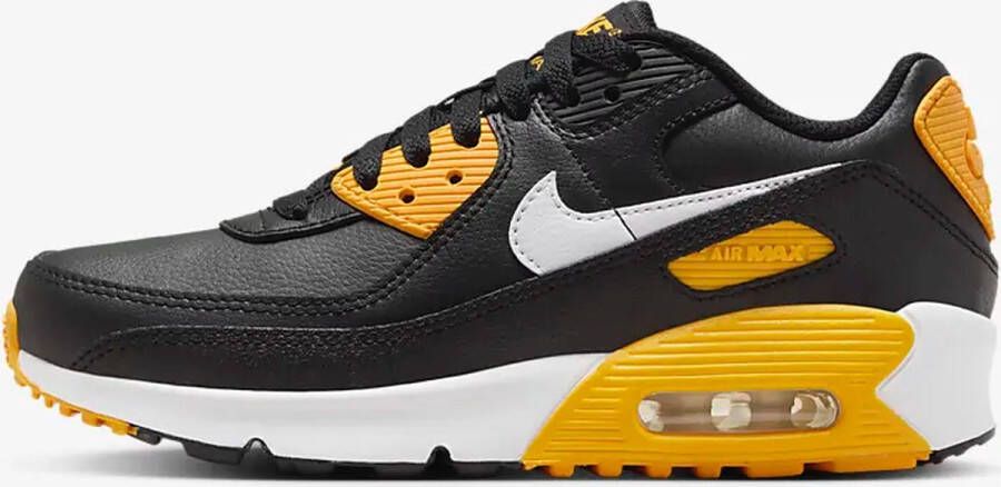 Nike Air Max 90 Leather Junior Black University Gold White Kind Black University Gold White