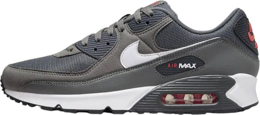 Nike Air Max 90 Iron Grey University Red Anthracite White- Iron Grey University Red Anthracite White