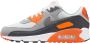 Nike Air Max 90 Summit White Safety Orange Dark Smoke Grey Smoke Grey- Summit White Safety Orange Dark Smoke Grey Smoke Grey - Thumbnail 1