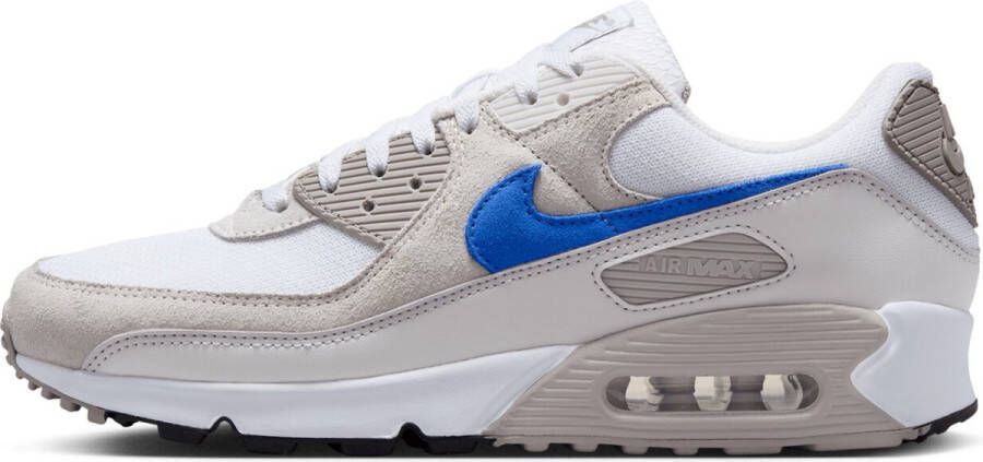 Nike Herenschoenen Air Max 90 White College Grey Summit White Racer Blue- Heren White College Grey Summit White Racer Blue