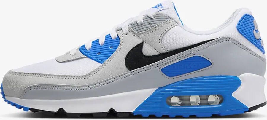 Nike Herenschoenen Air Max 90 White Photo Blue Pure Platinum Black- Heren White Photo Blue Pure Platinum Black